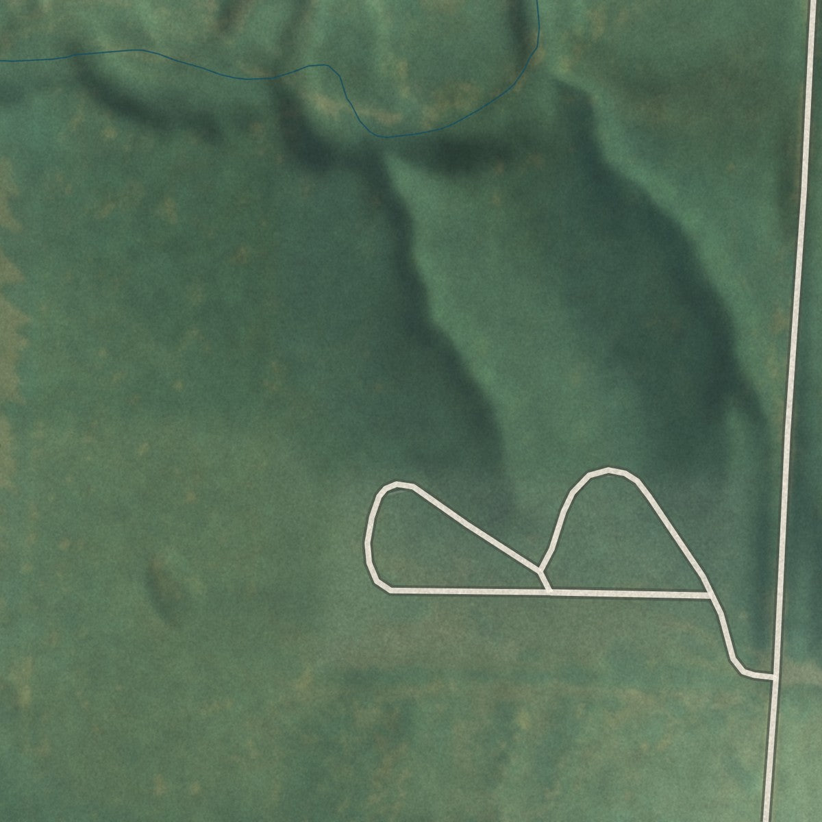 Second close-up of the map of Shannon City, Iowa print showing more streets and buildings
