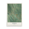 Map of Sherrill, Iowa, 12 x 18 inch unframed archival matte print
