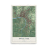 Map of Sioux City, Iowa, 12 x 18 inch unframed archival matte print