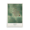 Map of Sloan, Iowa, 12 x 18 inch unframed archival matte print