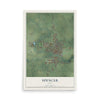 Map of Spencer, Iowa, 12 x 18 inch unframed archival matte print