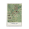 Map of Springville, Iowa, 12 x 18 inch unframed archival matte print