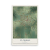 Map of St. Charles, Iowa, 12 x 18 inch unframed archival matte print