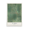 Map of St. Marys, Iowa, 12 x 18 inch unframed archival matte print