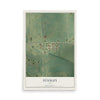 Map of Stanley, Iowa, 12 x 18 inch unframed archival matte print