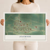 Map of Stanwood, Iowa, 12 x 18 inch unframed archival matte print