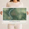 Map of Steamboat Rock, Iowa, 12 x 18 inch unframed archival matte print