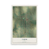 Map of Tabor, Iowa, 12 x 18 inch unframed archival matte print