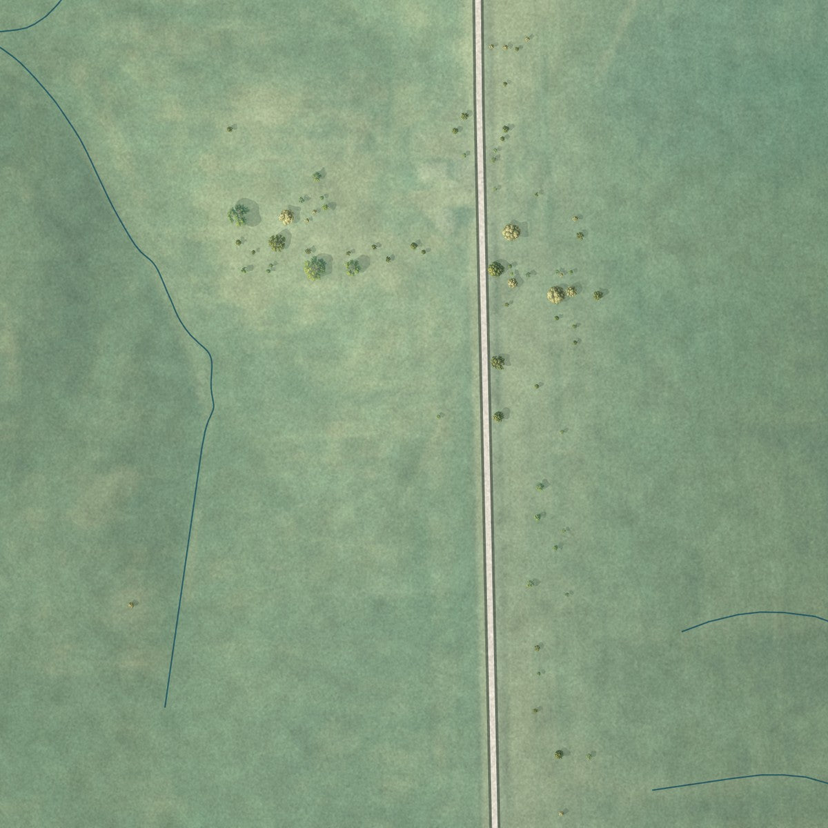 Second close-up of the map of Thornburg, Iowa print showing more streets and buildings
