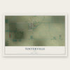 Toeterville, Iowa map print, the full design