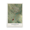 Map of Underwood, Iowa, 12 x 18 inch unframed archival matte print