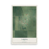 Map of Varina, Iowa, 12 x 18 inch unframed archival matte print