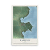 Map of Wahpeton, Iowa, 12 x 18 inch unframed archival matte print