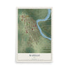 Map of Wapello, Iowa, 12 x 18 inch unframed archival matte print
