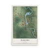 Map of Waucoma, Iowa, 12 x 18 inch unframed archival matte print