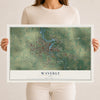 Map of Waverly, Iowa, 12 x 18 inch unframed archival matte print