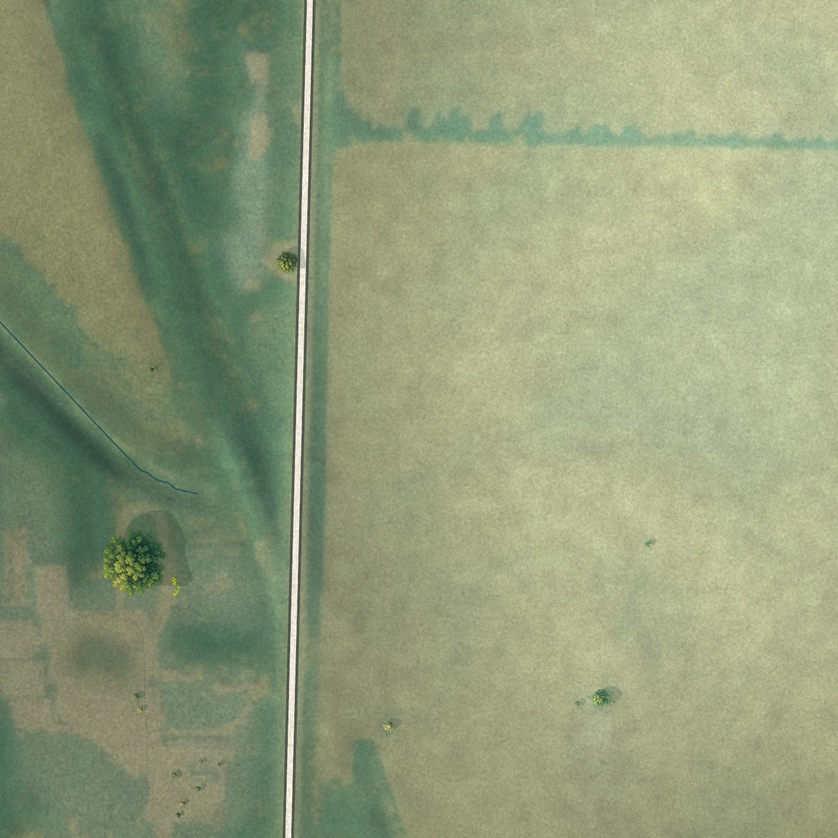 Second close-up of the map of Webb, Iowa print showing more streets and buildings