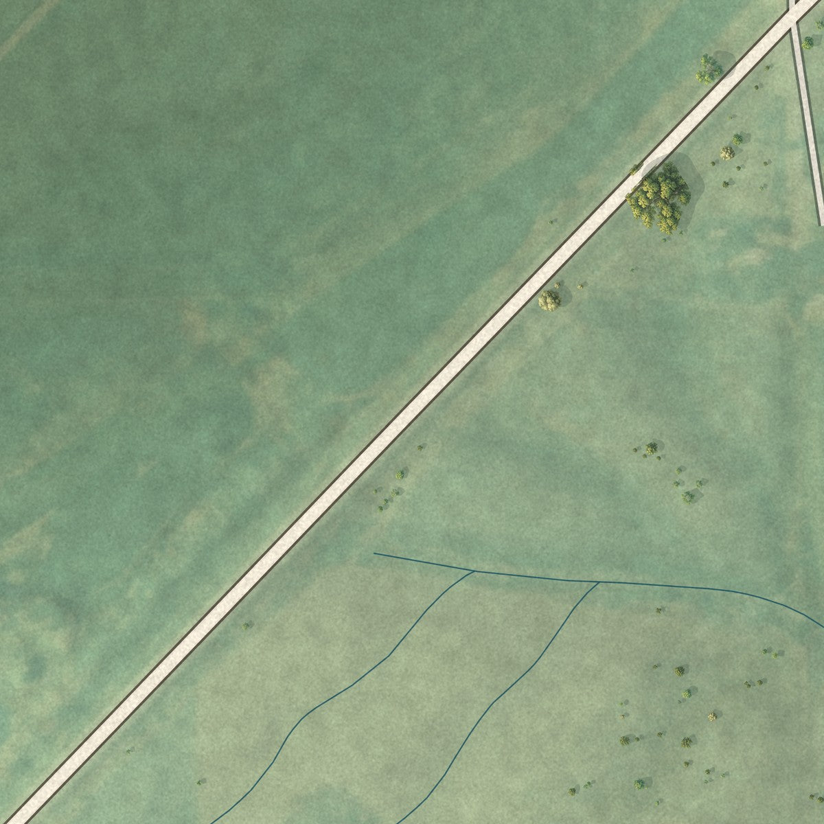 Second close-up of the map of Webster, Iowa print showing more streets and buildings