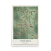 Map of West Bend, Iowa, 12 x 18 inch unframed archival matte print