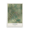 Map of Westside, Iowa, 12 x 18 inch unframed archival matte print
