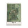 Map of Whiting, Iowa, 12 x 18 inch unframed archival matte print