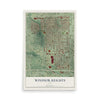 Map of Windsor Heights, Iowa, 12 x 18 inch unframed archival matte print