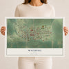 Map of Wyoming, Iowa, 12 x 18 inch unframed archival matte print