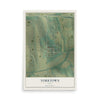 Map of Yorktown, Iowa, 12 x 18 inch unframed archival matte print