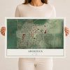 Map of Aberdeen, Idaho, 12 x 18 inch unframed archival matte print