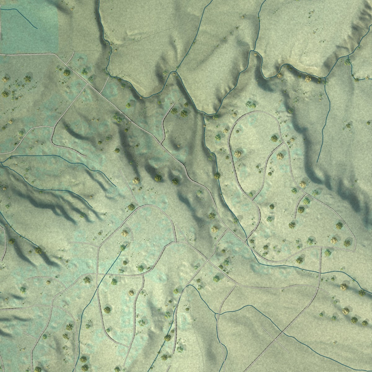 Second close-up of the map of Ammon, Idaho print showing more streets and buildings