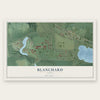 Blanchard, Idaho map print, the full design