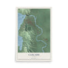 Map of Cascade, Idaho, 12 x 18 inch unframed archival matte print