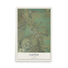 Map of Clifton, Idaho, 12 x 18 inch unframed archival matte print