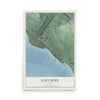 Map of East Hope, Idaho, 12 x 18 inch unframed archival matte print