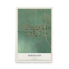 Map of Ferdinand, Idaho, 12 x 18 inch unframed archival matte print