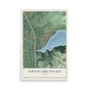 Map of Fernan Lake Village, Idaho, 12 x 18 inch unframed archival matte print