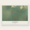 Gannett, Idaho map print, the full design