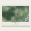 Groveland, Idaho map print, the full design