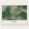 Hammett, Idaho map print, the full design