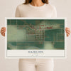 Map of Hazelton, Idaho, 12 x 18 inch unframed archival matte print