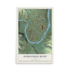 Map of Horseshoe Bend, Idaho, 12 x 18 inch unframed archival matte print