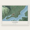 Laclede, Idaho map print, the full design