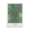 Map of Lapwai, Idaho, 12 x 18 inch unframed archival matte print