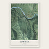 Lowman, Idaho map print, the full design
