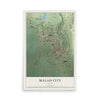 Map of Malad City, Idaho, 12 x 18 inch unframed archival matte print