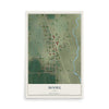 Map of Moore, Idaho, 12 x 18 inch unframed archival matte print