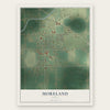 Moreland, Idaho map print, the full design