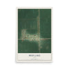 Map of Mud Lake, Idaho, 12 x 18 inch unframed archival matte print