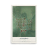 Map of Nezperce, Idaho, 12 x 18 inch unframed archival matte print