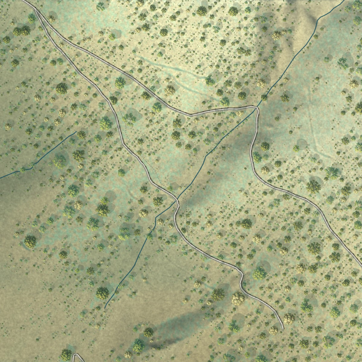 Close-up of the map of Patterson, Idaho print showing street and building detail